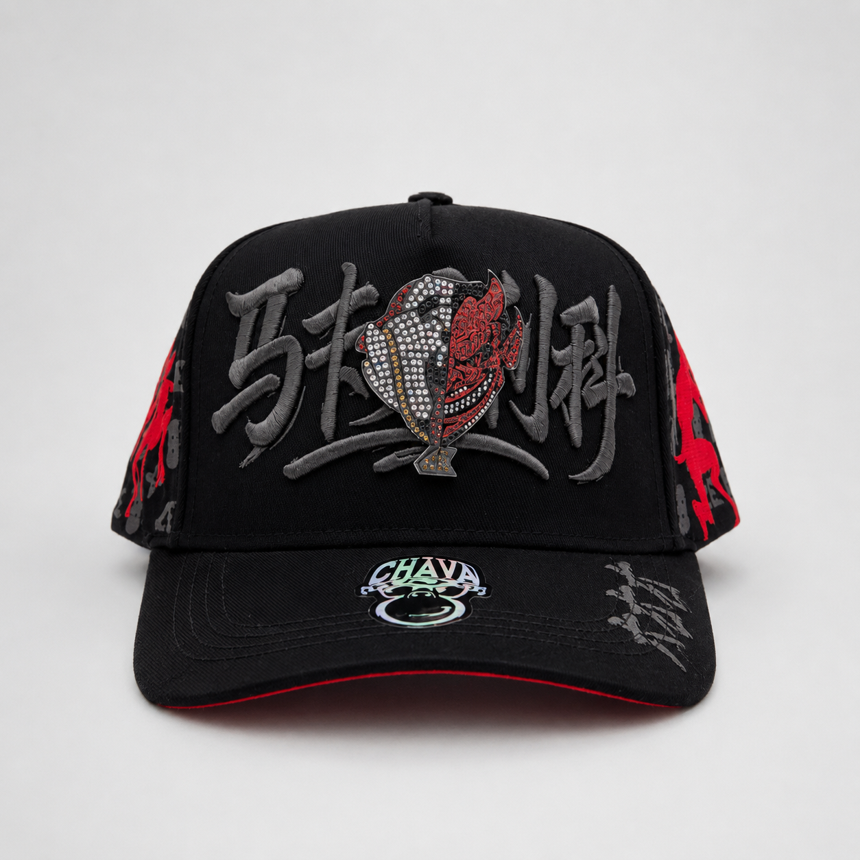 Gorra Fantasma/Diablo negro unidos