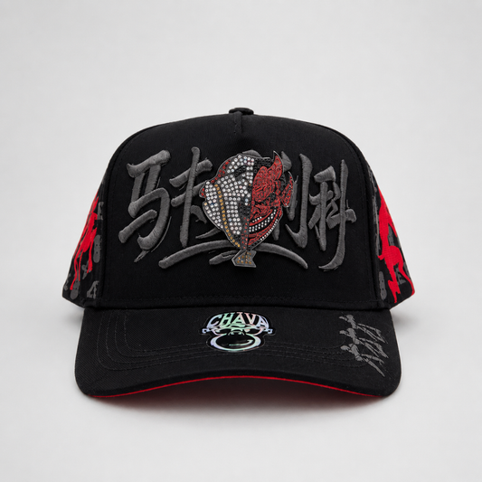 Gorra Fantasma/Diablo negro unidos
