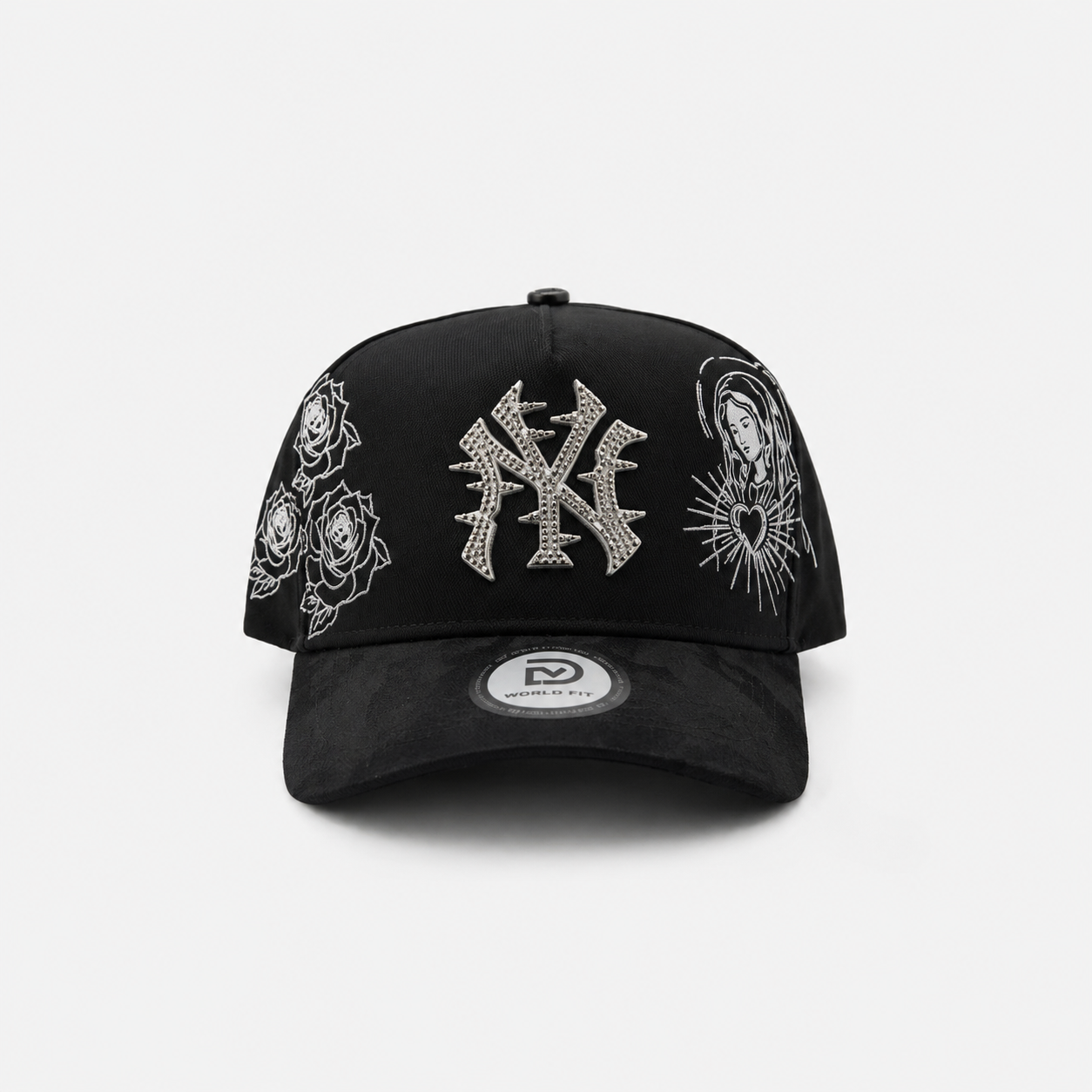 Gorra NY virgen y rosas Droval