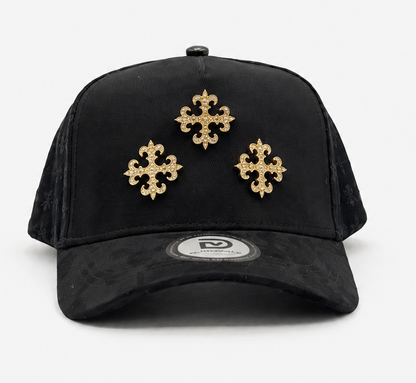 Gothic saint cross negra oro Droval