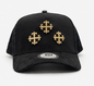 Gothic saint cross negra oro Droval